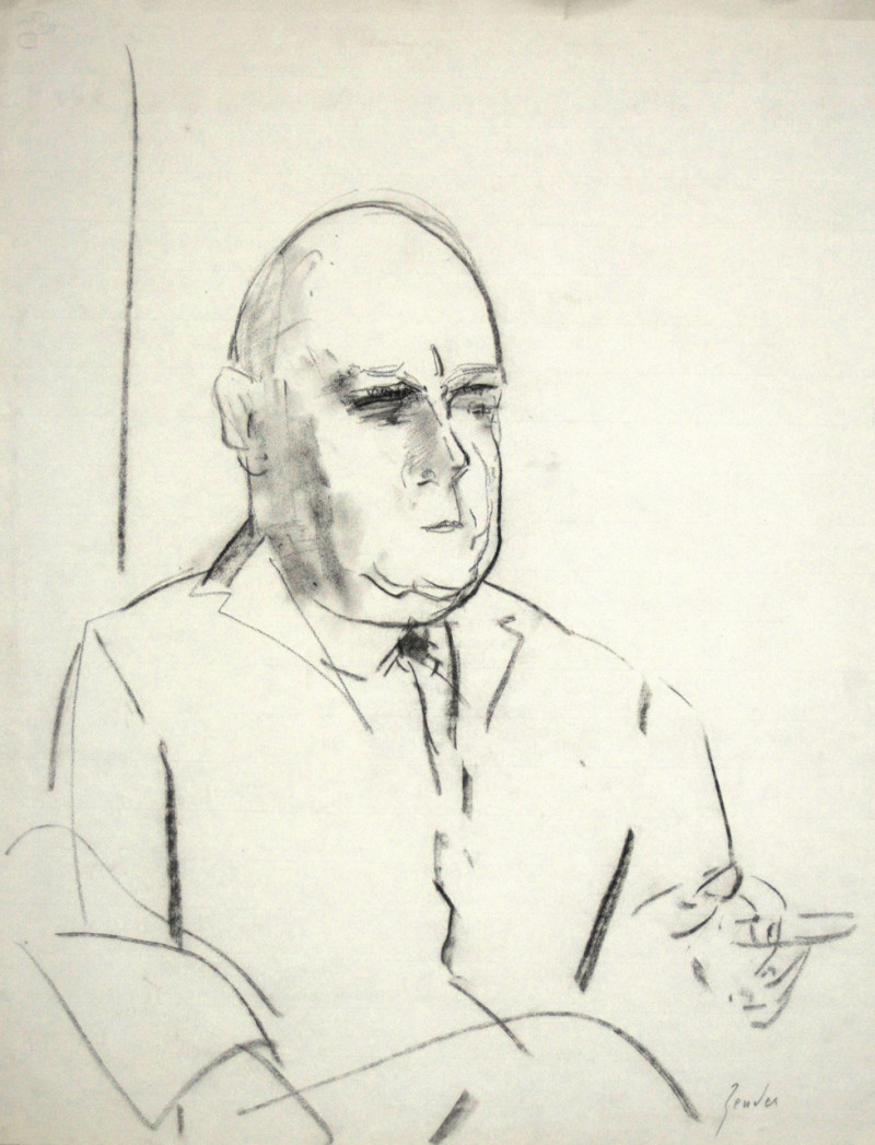 Porträt eines Mannes mit Glatze