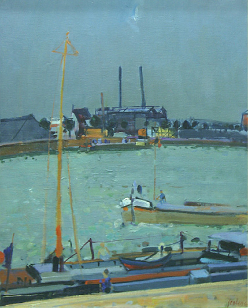 Chaland sur la Seine, 1960