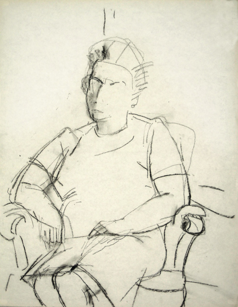 Porträt einer sitzenden Frau