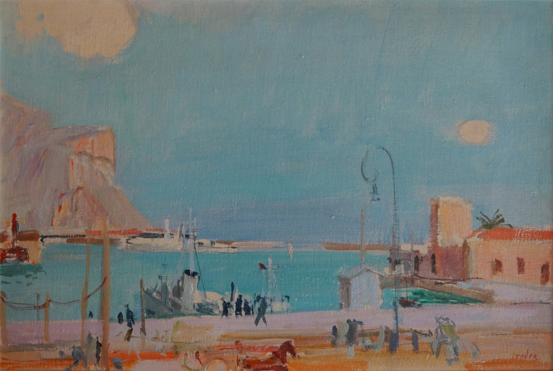 Hafen in Palermo, 1952.