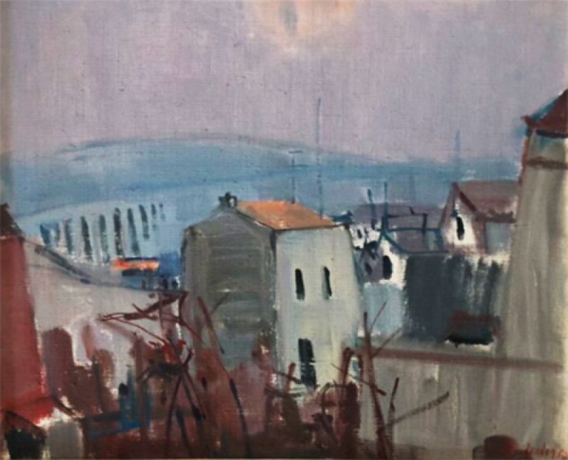 Häuser am Wasser, 1959.