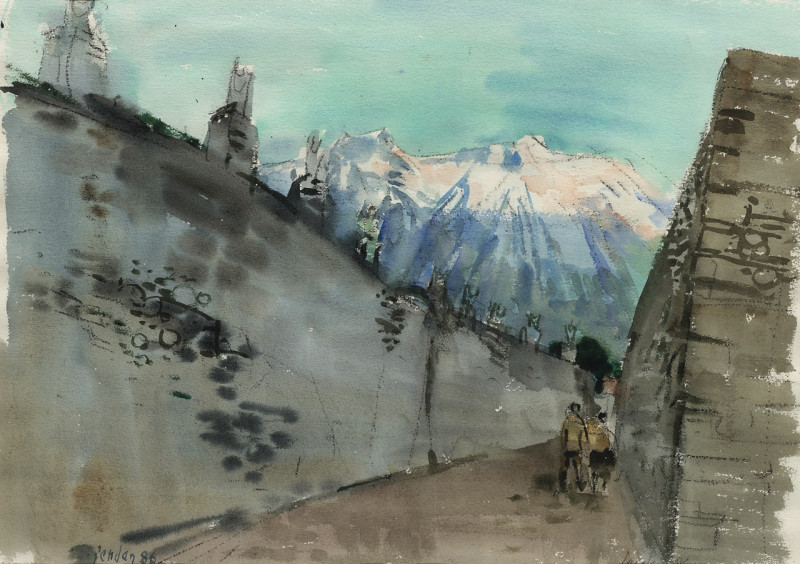 Mauer in Ascona, 1986