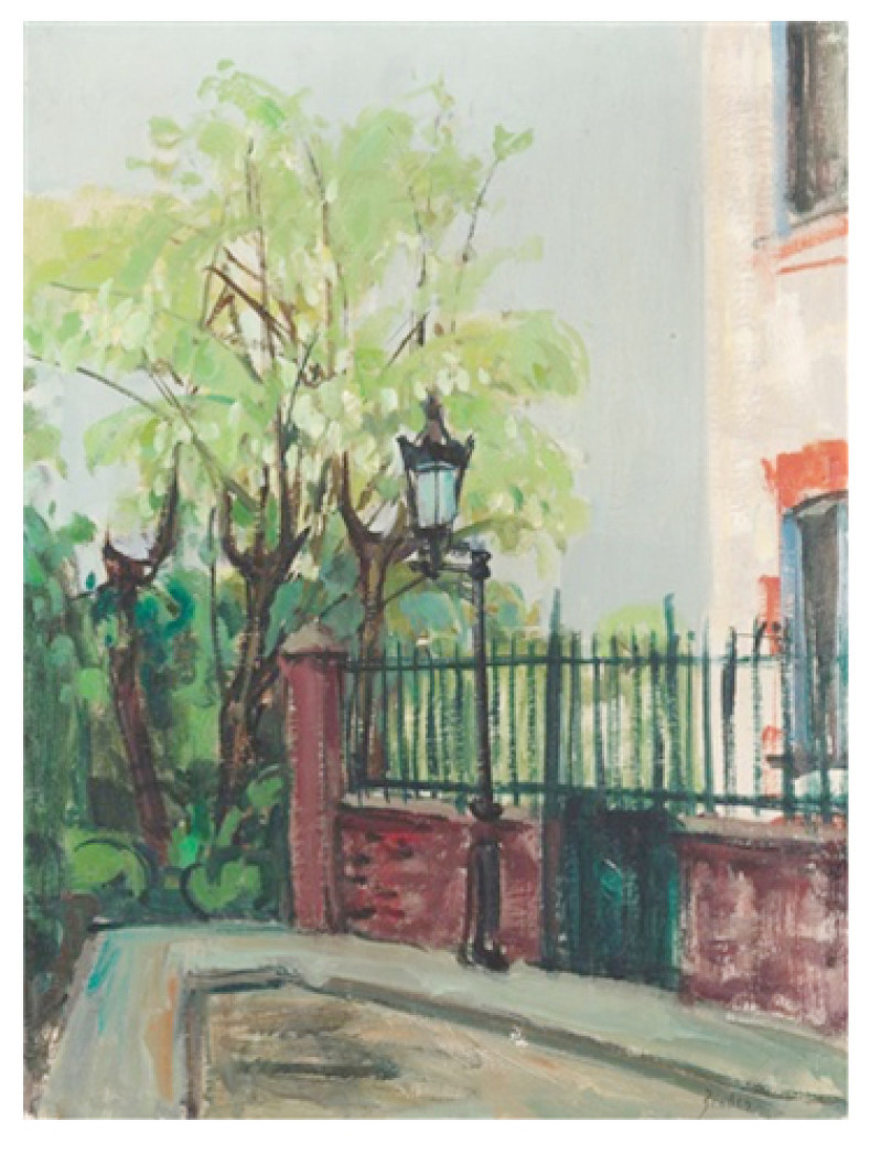 Der Zaun vor dem Haus.