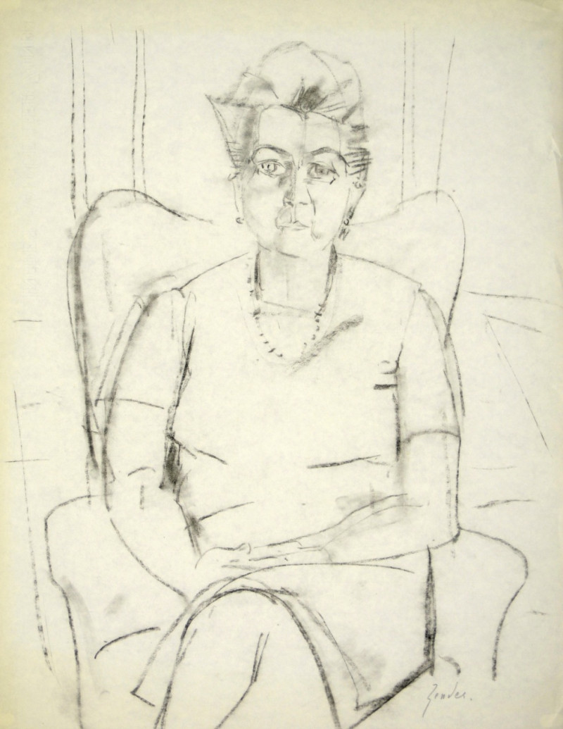 Porträt einer sitzenden Frau