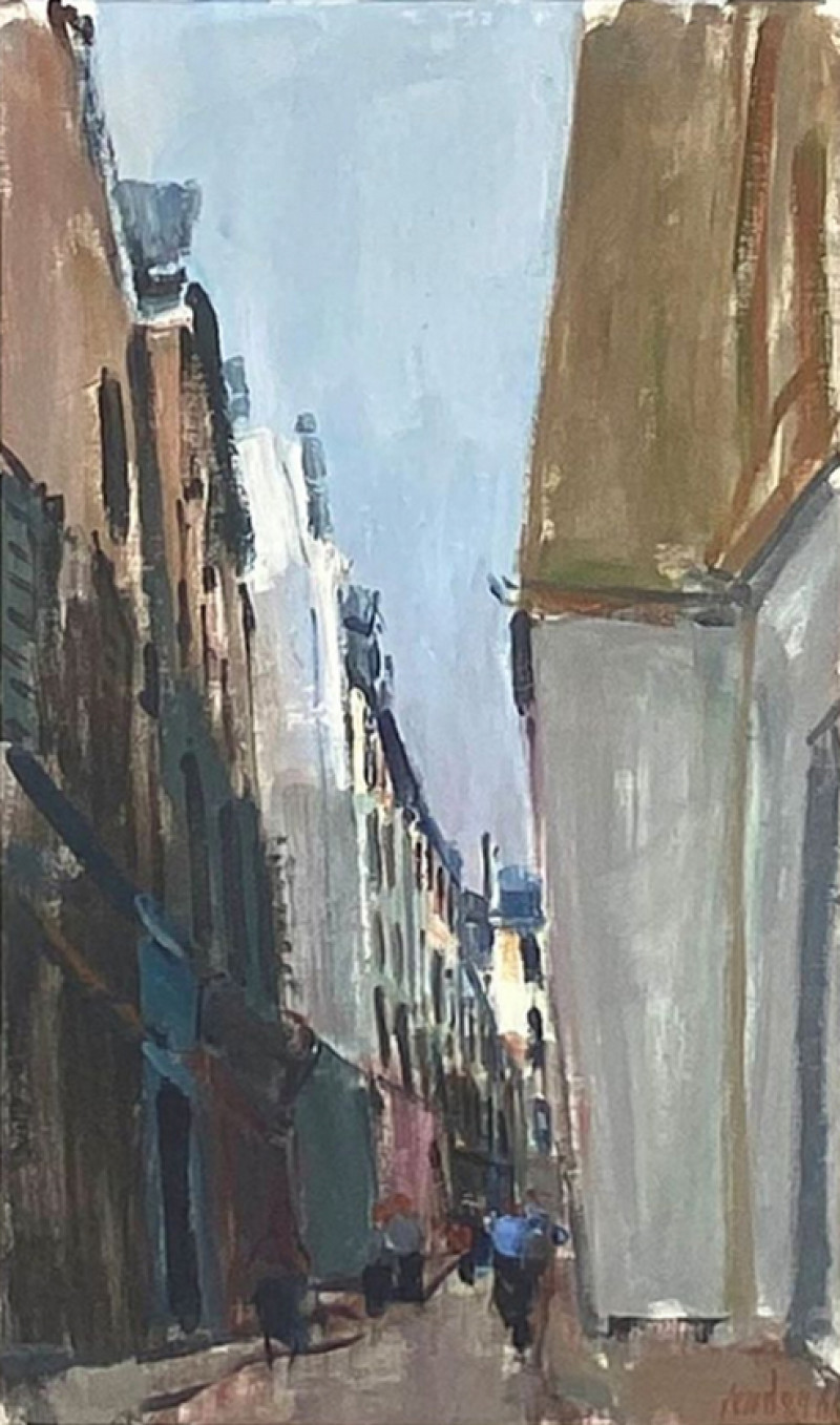 . Blick in eine Pariser Gasse, 1966. Öl auf Leinwand