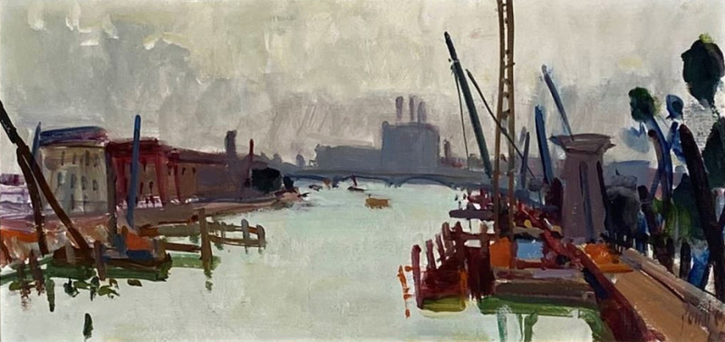 Zender, Rudolf. Blick auf die Seine in Paris, 1967