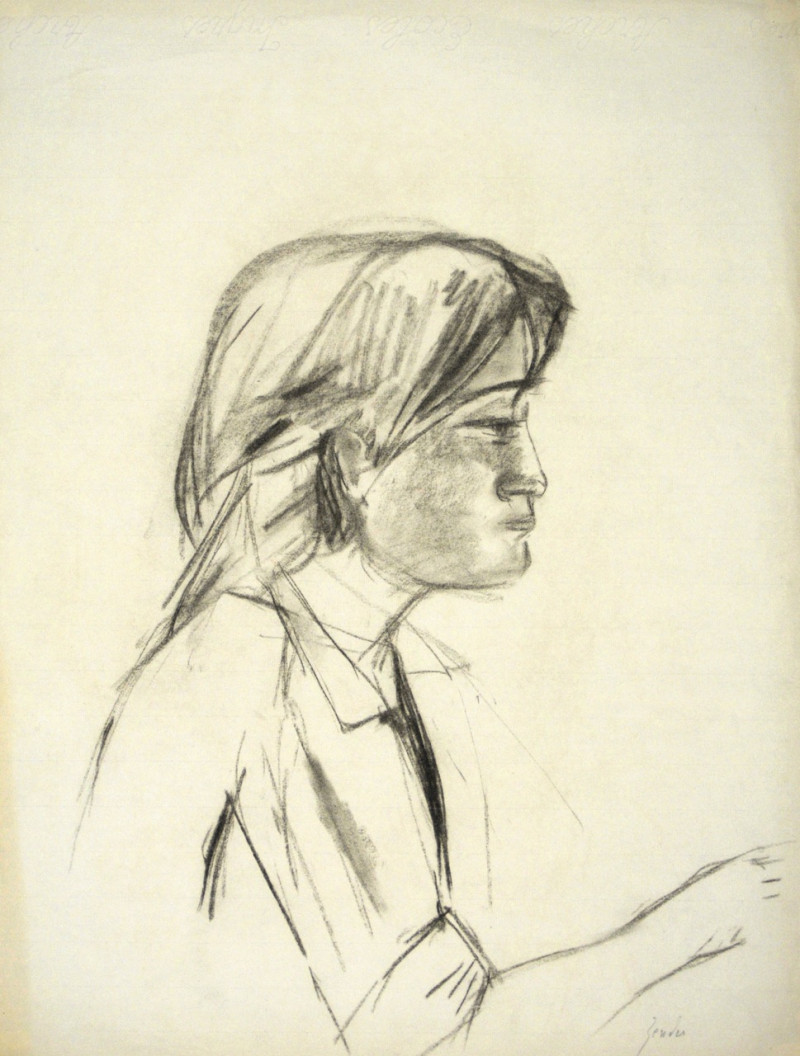 Profil einer jungen Frau