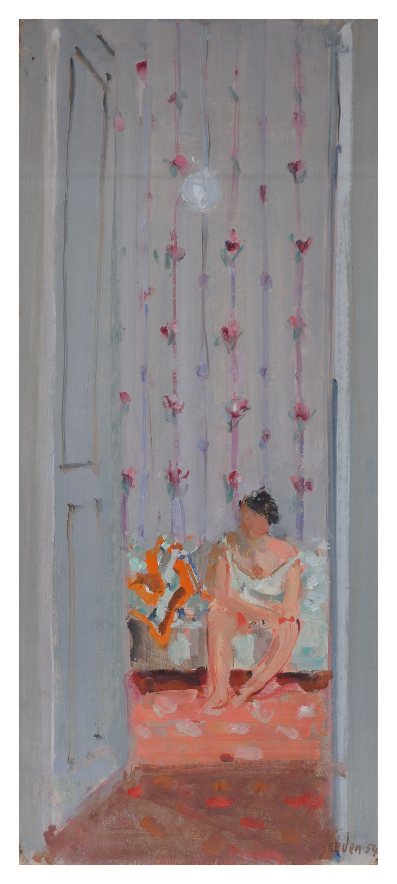 Idelette Bäschlin im Hotelzimmer, 1954