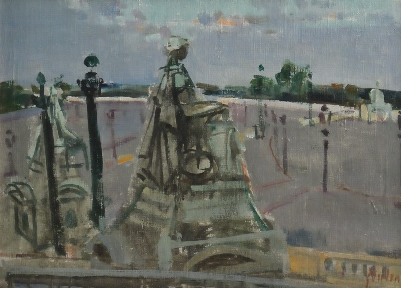 Place de la Concorde au soir, Paris, 1976