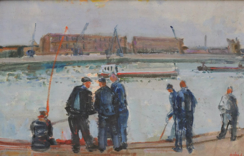 Angler am Ufer der Seine 1963