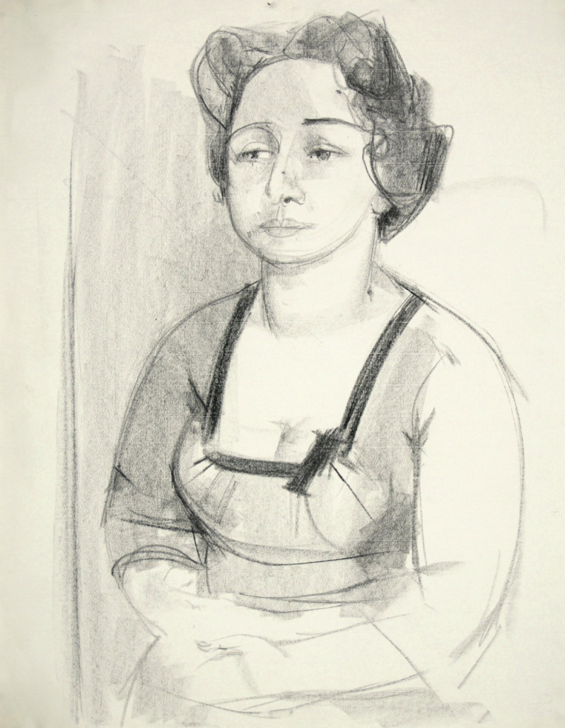 Porträt einer sitzenden Frau