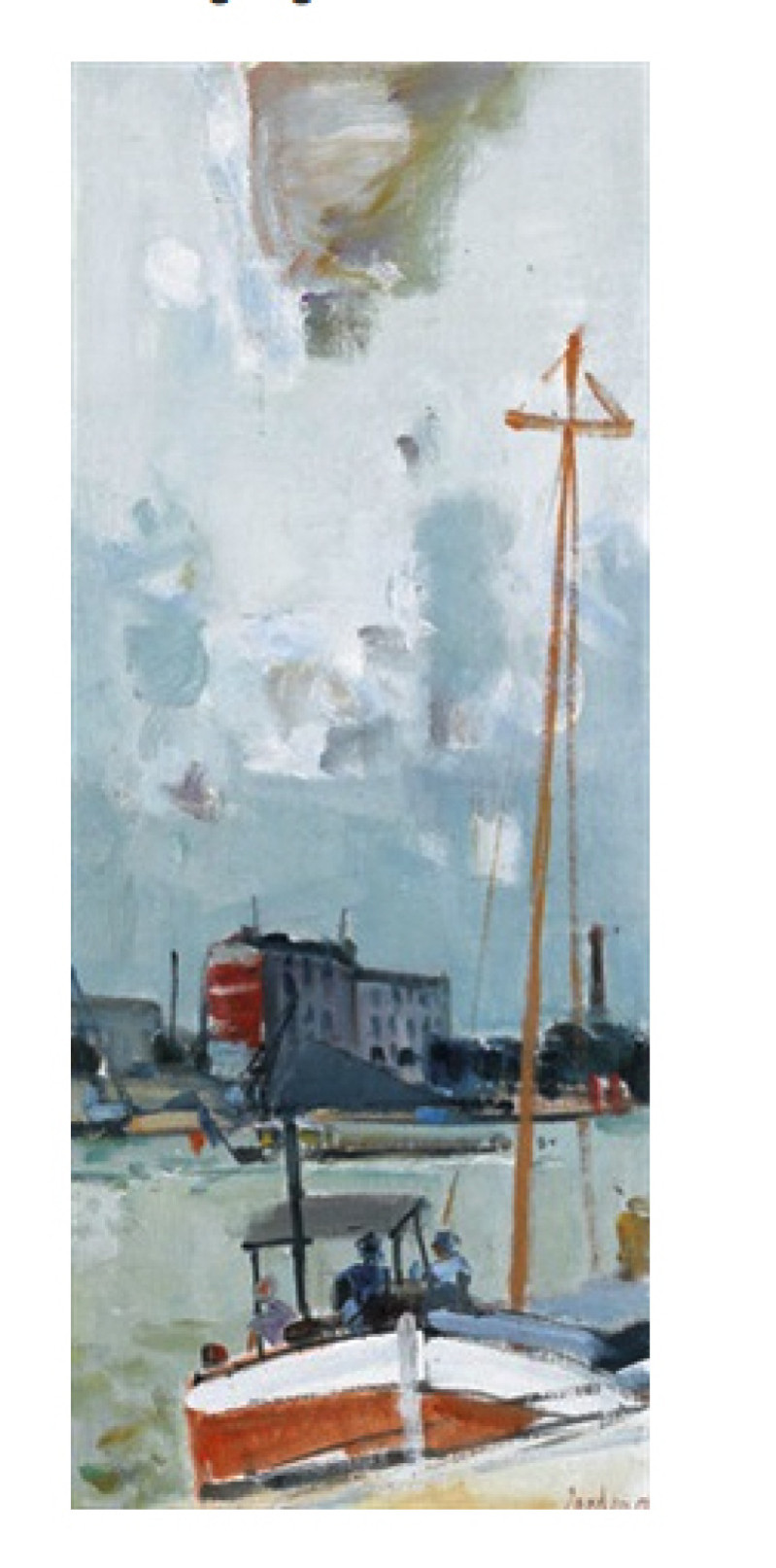 Abendliche Flussuferpartie, 1958.