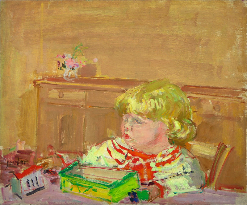 Spielendes Mariannli, verso Kinderskizze