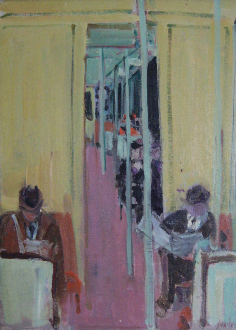 Im Innern des Métrowagens