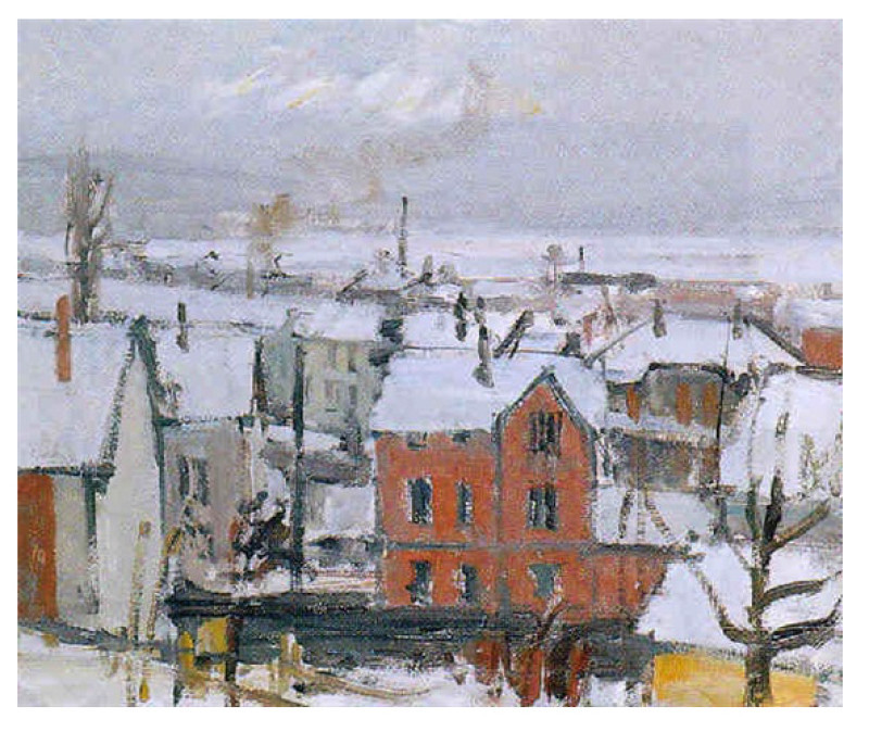 Winterstimmung, verso am Kanal