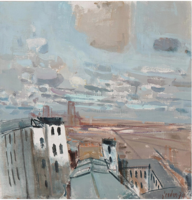 Zender, Rudolf. Blick über die Dächer von Paris, 1974. Öl