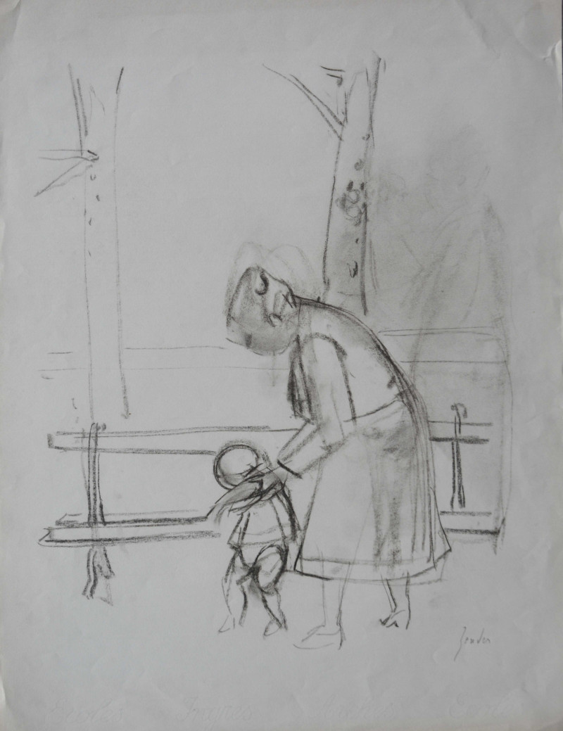 Mutter und KInd bei der Parkbank