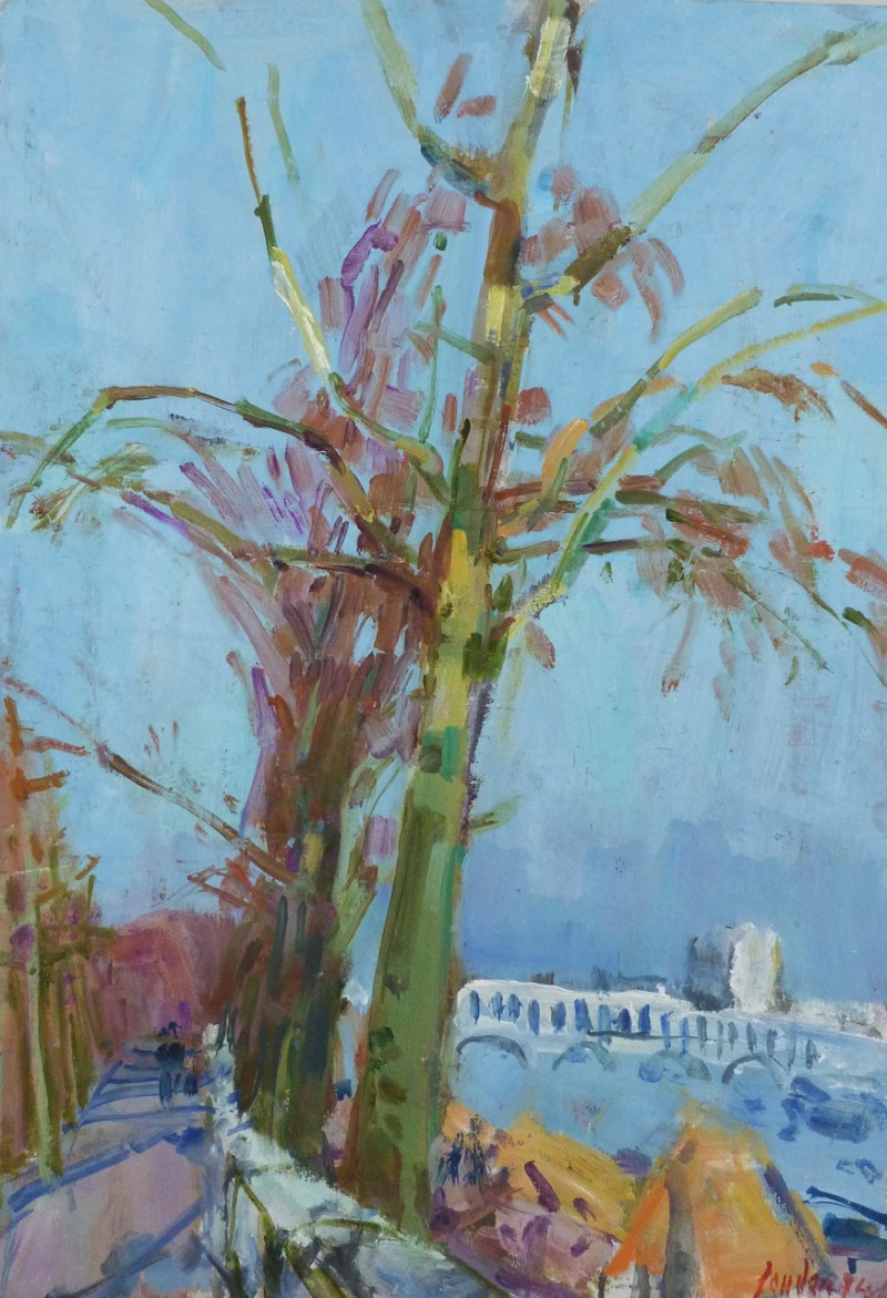 Allée de platanes (pont de Bercy) II, 1974