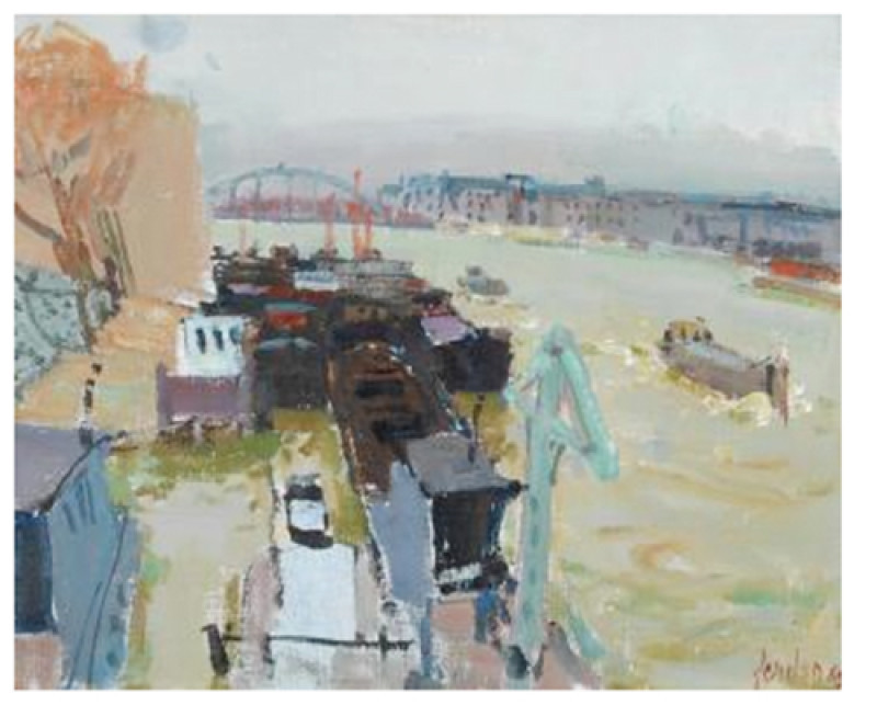 Frachthafen an der Seine, 1969