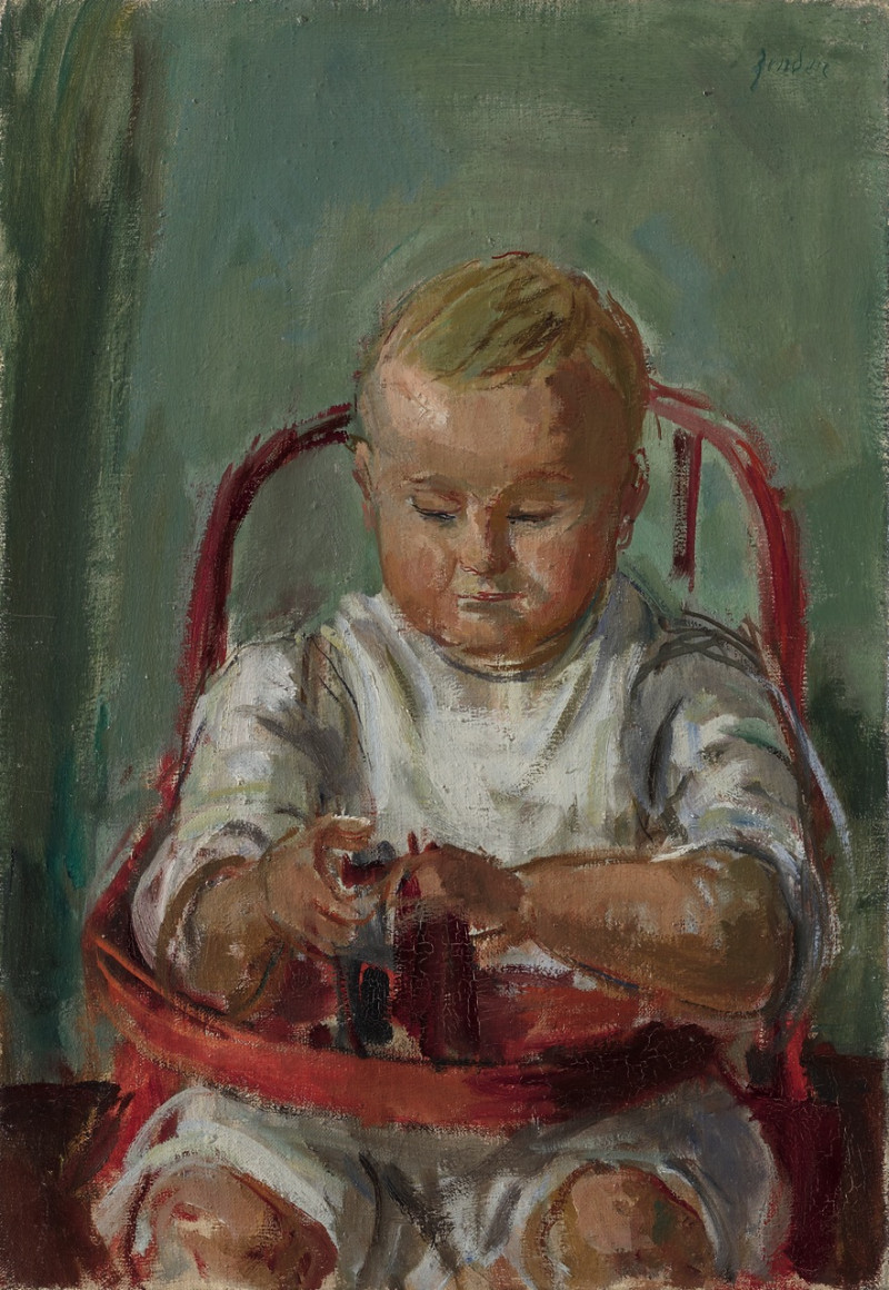 Jean-Claude Zehnder auf Kindersitz, ca