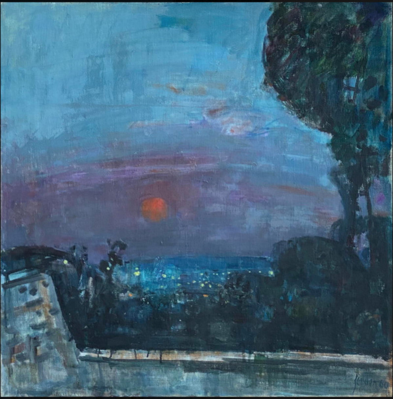 Blick über das Tal mit den Lichtern von Coulommiers, 1960.