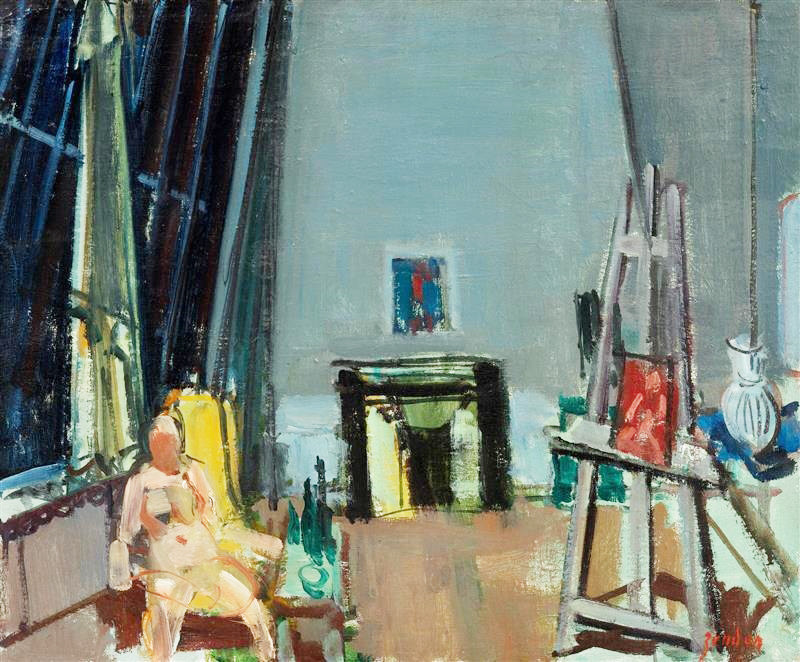 Akt in Atelier Rue Beaunier.