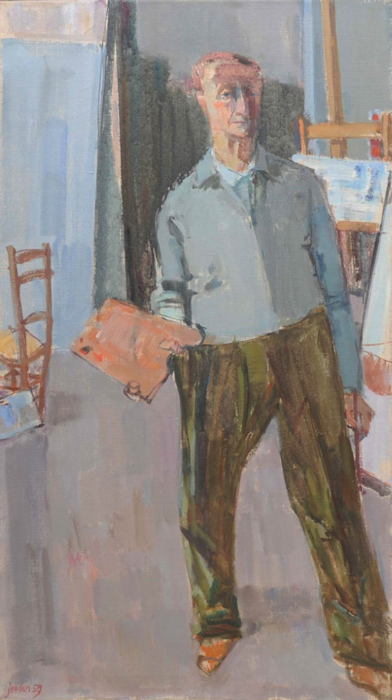 Selbstbildnis mit Palette, 1959