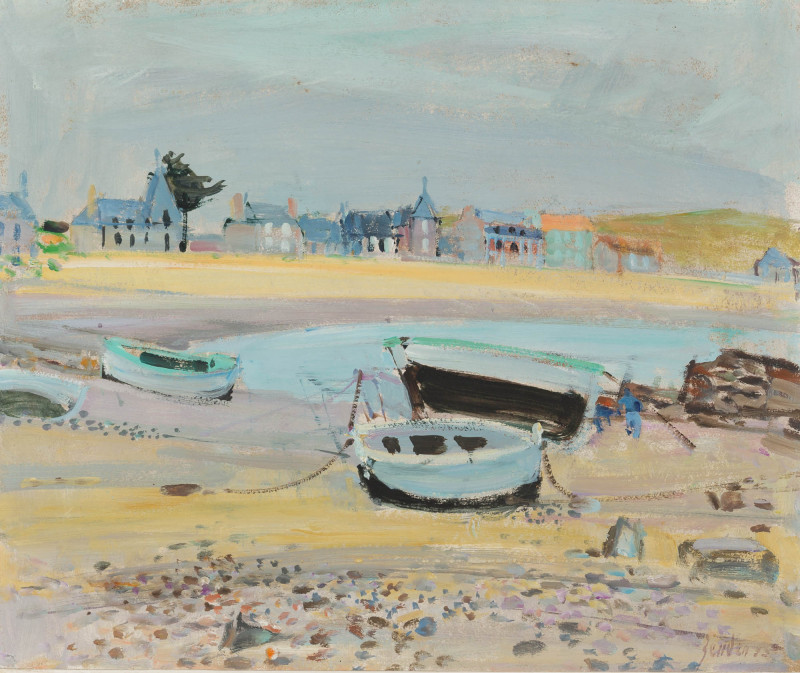 Uferlandschaft mit Booten, 1953