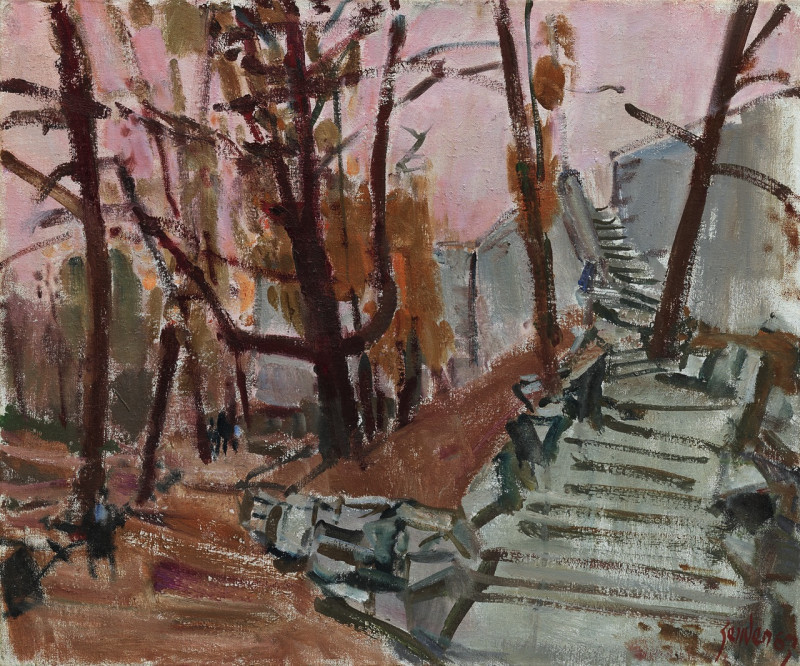 Le parc (alte Fortification, Paris) en hiver, 1969