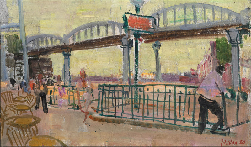 Métro à Paris, 1980. Öl