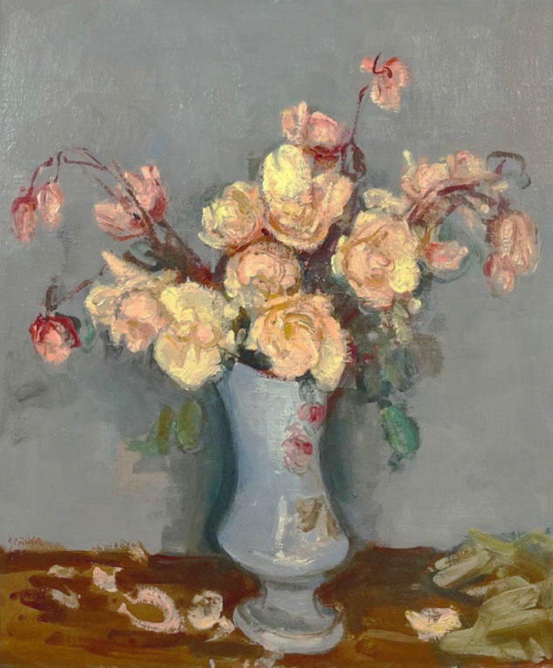 Rosenstrauss in Porzellanvase