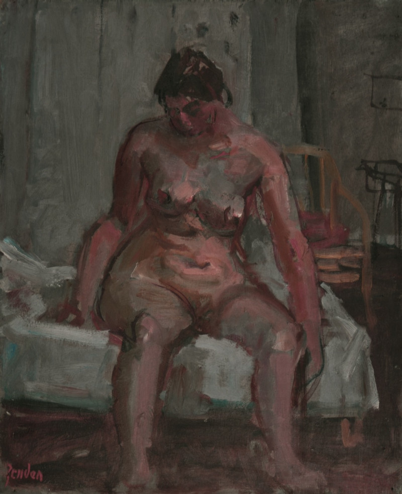 Nu assis, verso Haus