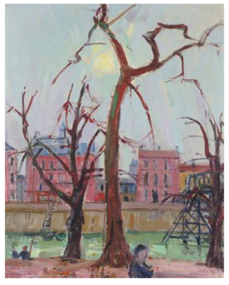 Paris, Blick über den Kanal Saint-Martin, 1954