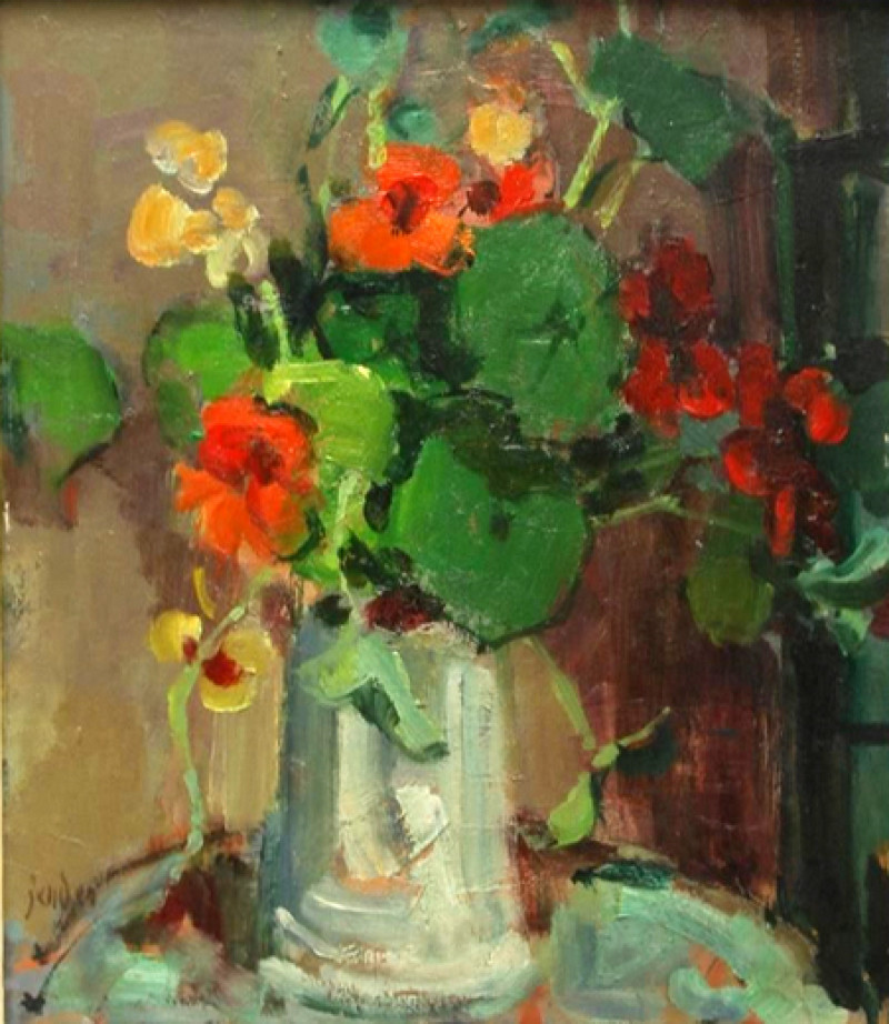 Kapuzinerblüten in Vase