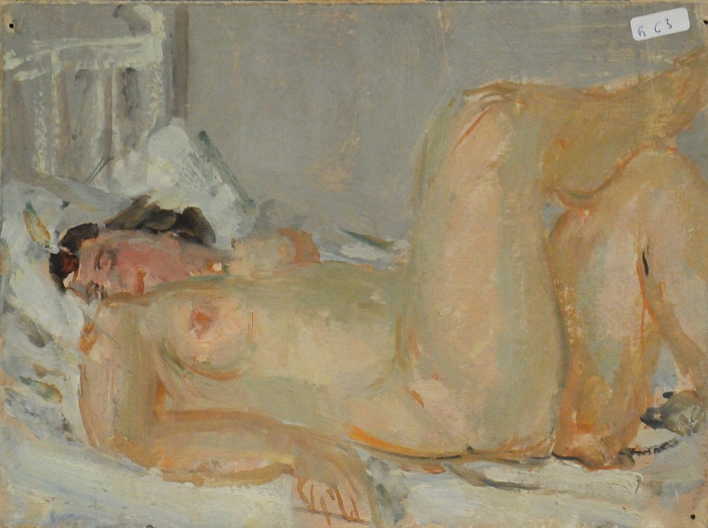 Landschaft, verso Akt, vor 1950