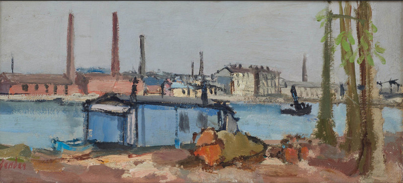 Industrie,1938. Öl auf Karton