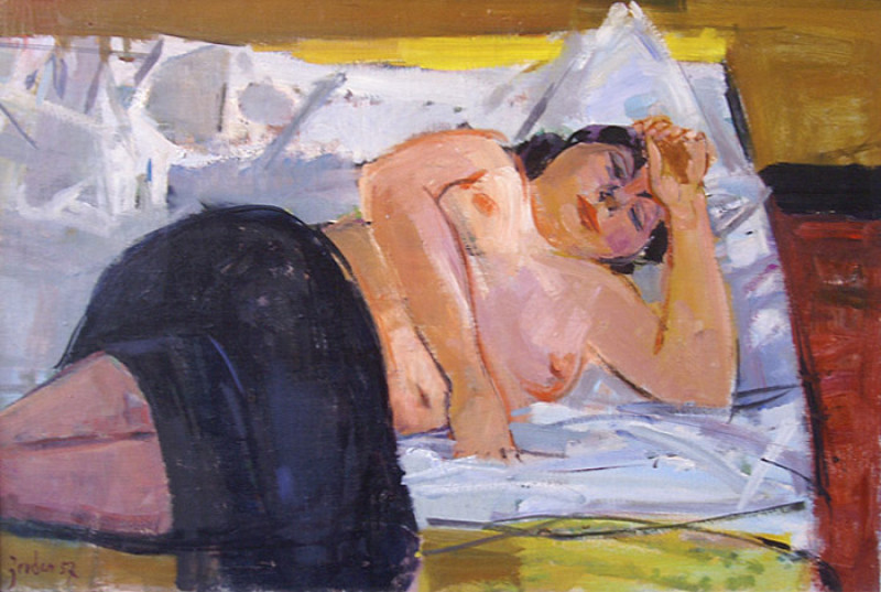 Liegender Halbakt, 1957