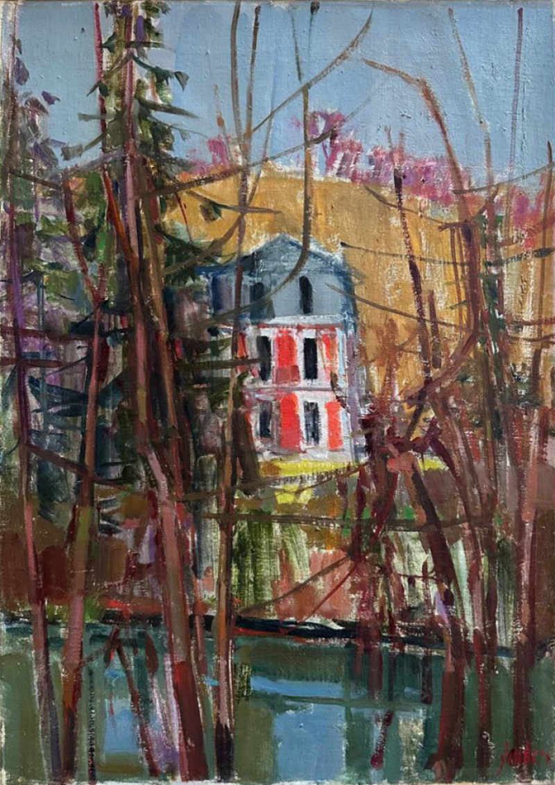 Rotes Haus am Wasser