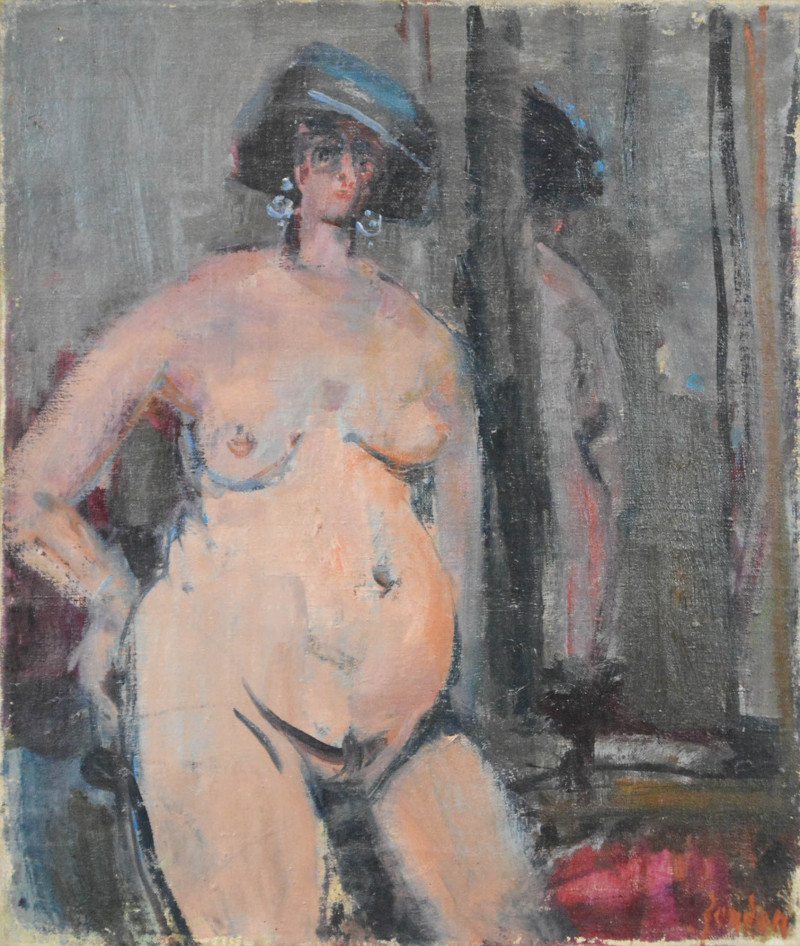 Akt, schwangere Frau