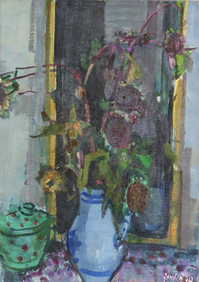 Blumenstrauss im Steinzeugkrug, 1979